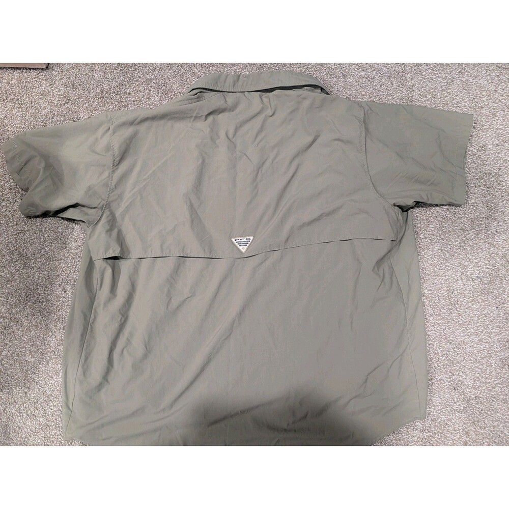 Men's XL Columbia Sportswear Fishing Shirt PFG Short Sleeve Nylon Vented - Picture 2 of 5
